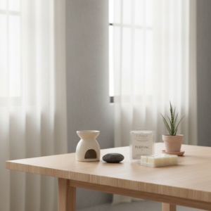 cera solida in cubetti al profumo di tè verde e aloe