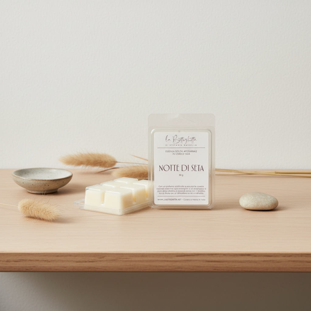 cera solida in cubetti dal profumo sofisticato e senuale