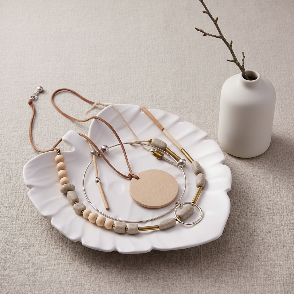 LINFA vassoio in jesmonite minimal design - immagine 3