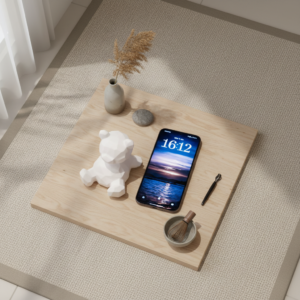 porta cellulare in jesmonite a forma di orsetto