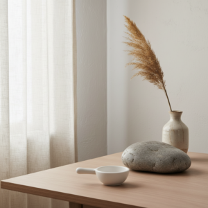 porta tealight in jesmonite con design minimal a forma di pentolino