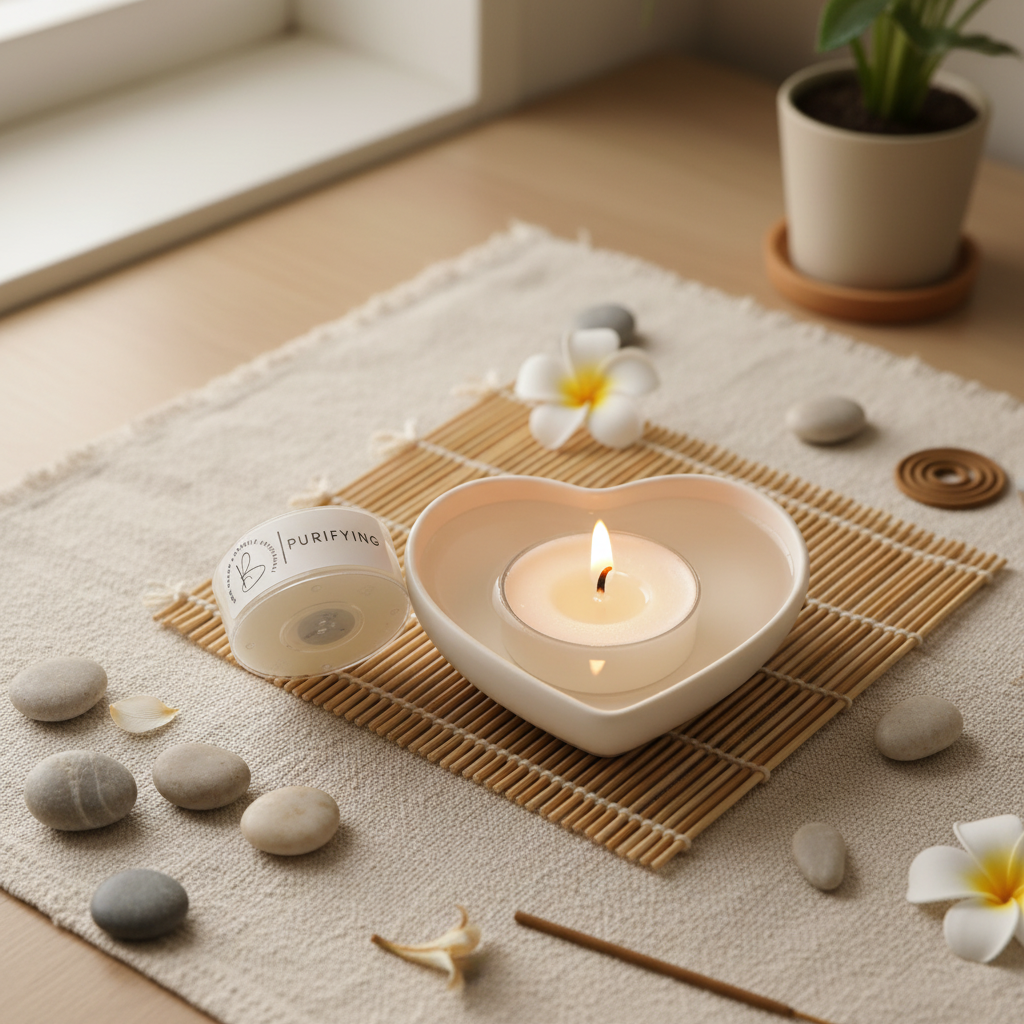 tealight singola al profumo di tè verde e aloe