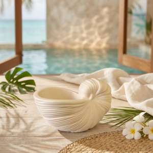 TIKI conchiglia e oggetto home decor in jesmonite